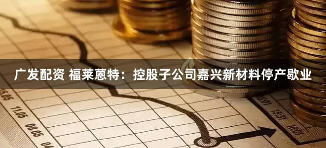 广发配资 福莱蒽特：控股子公司嘉兴新材料停产歇业